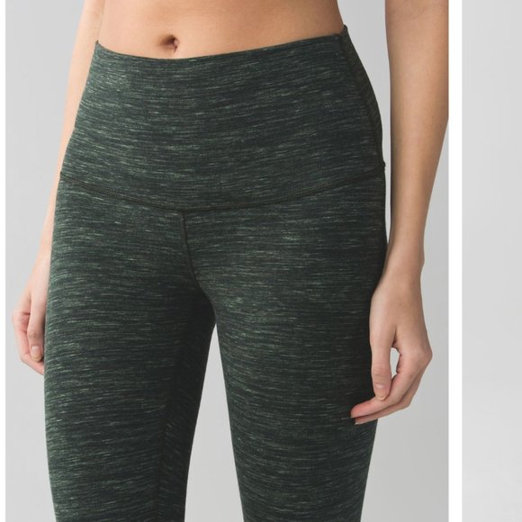 lululemon athletica Pants - Lululemon Wunder Under Crop (Hi-Rise) Cotton Green